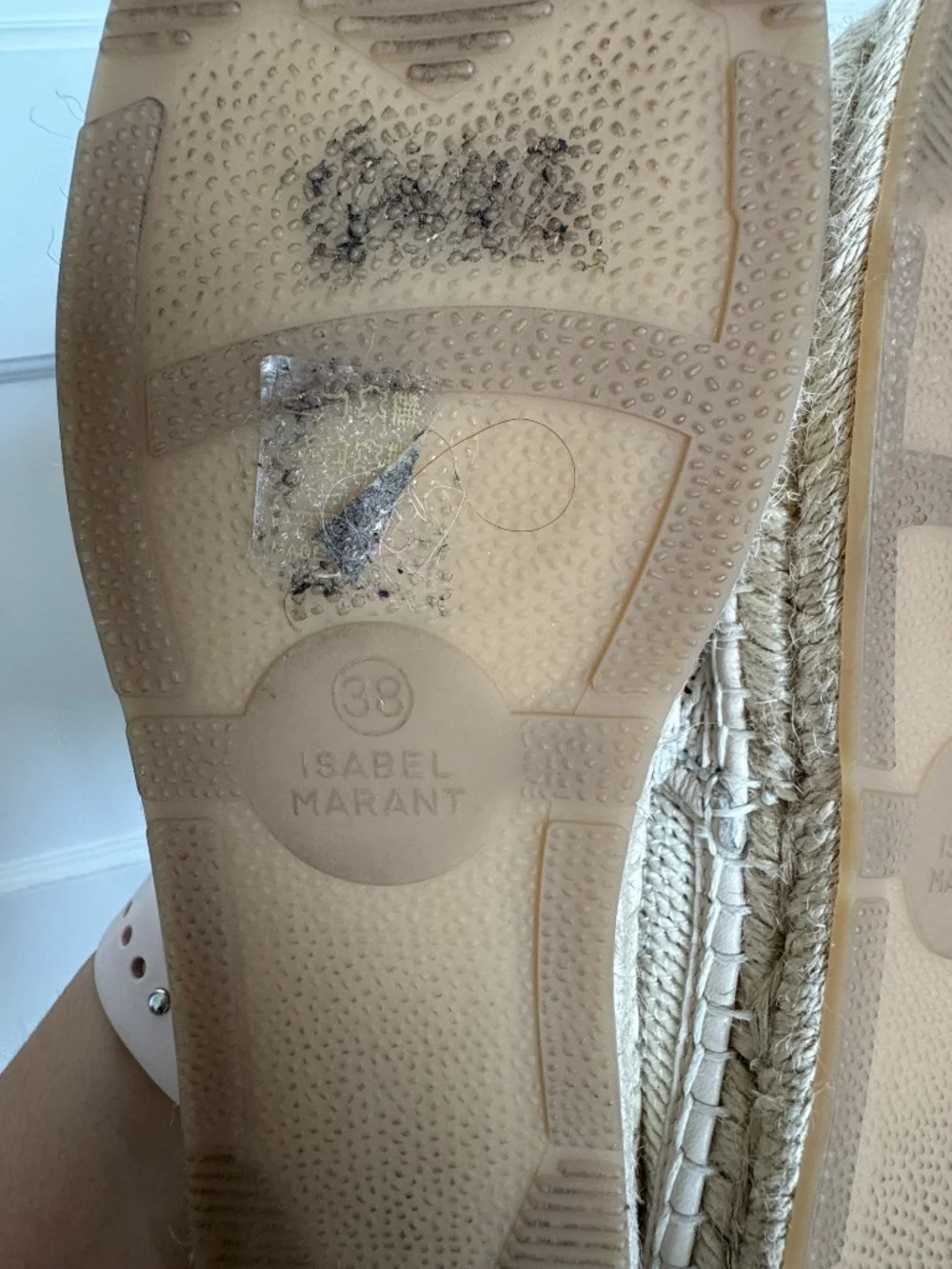 Isabel Marant Cream Crochet Mesh Espadrille Flats Size 38
